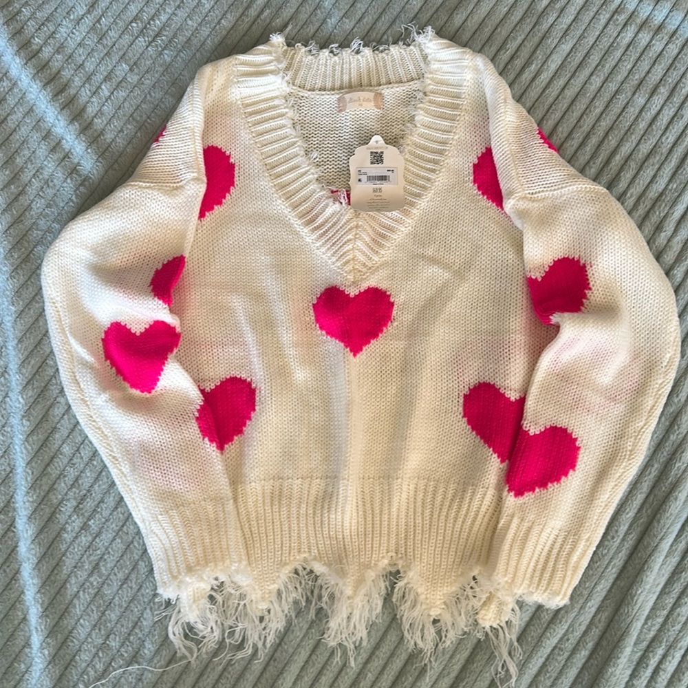 New with tags Altar’d state sweater with hearts.